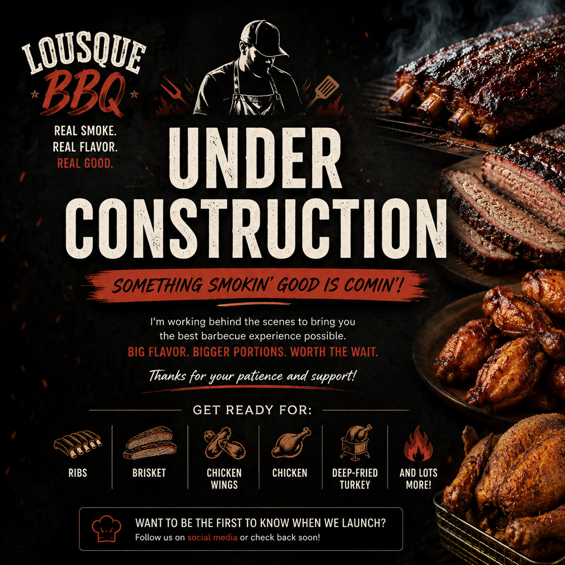 Lou's Que BBQ Coming Soon